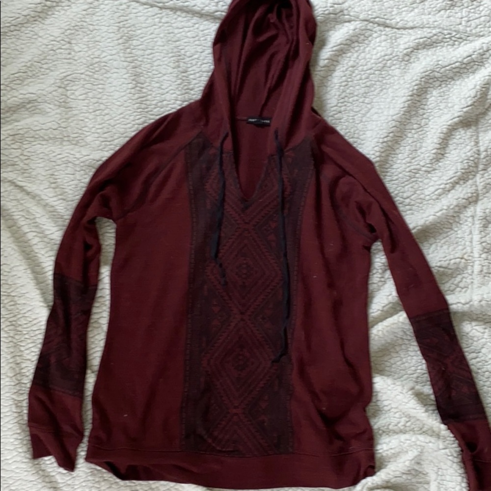 Aztec print hooded jacket